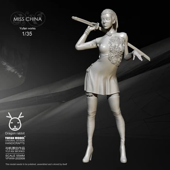 55mm1/35 Smolo Slika Kompleti Dolgi meč cheongsam ženske Self-assembled YFWW35-2044