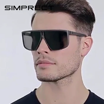 SIMPRECT TR90 Polarizirana sončna Očala Moških 2021 Anti-Glare Kvadratnih Prevelik sončna Očala Vintage Retro Voznika sončna Očala Za Moške