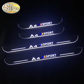 SNCN Trim Pedal LED Avto Svetlobe Vrata Polico Izvažajo Ploščo Poti Dinamične Darkice Dobrodošli luči Za Audi A4 B6 B7 B8 B9 12172