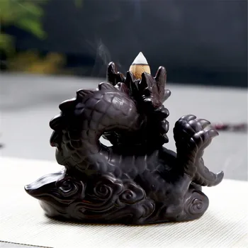Tradicionalni Kitajski Zmaj Kadila Imetnik Porcelana Backflow Kadila Gorilnik Dim Pogled Kul Kadila Gorilniki za 8,8*6,6 cm