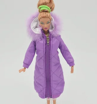 1 pvo Obleke dolgi Zimski Plašč Za Barbie original 1/6 bjd Punčko Oblačila kostum Suknjič Pribor boneca casa da hiša dekle 12281
