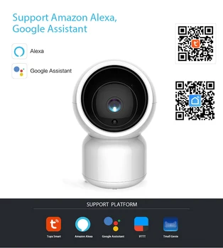 Tuya Smart 1080P HD WiFi IP Kamera z Pan-Tilt Zoom dvosmerni Audio Baby Nego Amazon Alexa googlova Domača stran Glas Video Nadzor