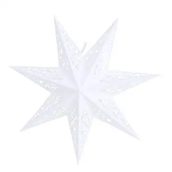 45 cm Star Oblikovan Papir Lampshade Votlih Si Star Stranka Svetlobe Okno Rešetka Doma Spalnica Garden Visi Dekoracijo Bela 12509