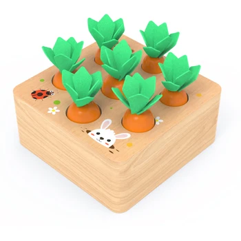 Lesenim Vleče Korenček, Igre Otroci Montessori Igrača Blok Nastavi Spoznavno Sposobnost Alpinia Interaktivna Igrača