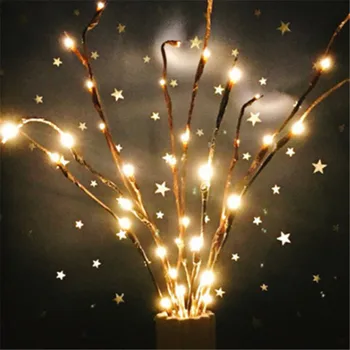 LED Veje Vrbe Lučka Cvetlični Luči 20 Žarnice Doma Božični Party Vrt Dekor Božič, Rojstni dan Lučka