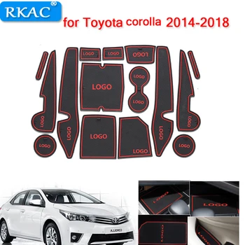 RKAC Anti-Slip Vrata Reže Mat Gume Železnica za Toyota Corolla - 2018 E170 Corolla Altis Dodatki Avto Nalepke preproge