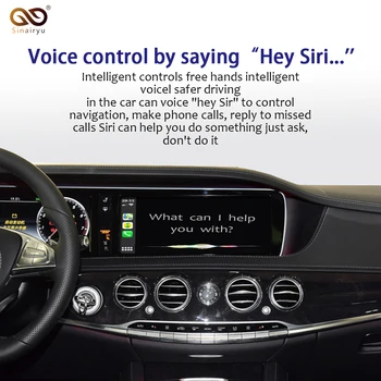 Sinairyu Brezžični Apple Carplay Avto igra za Natikanje S Razred 15-19 NTG 5 W222 za Mercedes Android Auto Zrcaljenje Zadaj Spredaj CM 12758