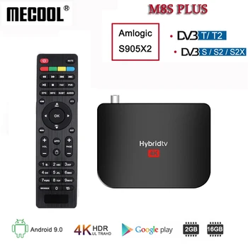 Mecool M8S PLUS Android 9.0 TV Box DVB-T2 Hybridtv Amlogic S905X2 Quad Core, 2GB 16GB 4K M8S PLUS DVB Kopenskih Glavnik, TV Okno