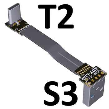 USB 3.0 Tip A Moški-USB3.1 Tip-C Moški Gor/Dol Kota USB za Sinhronizacijo Podatkov & Polnjenje Kabel tip c Kabel Priključek tok FPC FPV Ravno 128193