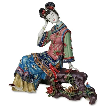 WU CHEN DOLG Kitajski Starinsko Lepih Žensk, Figurice Letnik Jinling Dvanajst Porcelana Ženske Lutke Skulpture Doma Dekor R2395