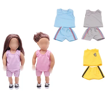18 inch Dekleta punčko oblačila Športna športna obleka v 5 barvah Ameriške novo rojen obleko Otroške igrače fit 43 cm lutke otroka c141