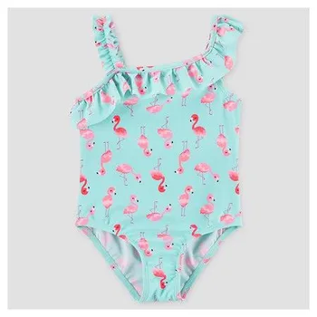 Moda Priložnostne Slim Tiskanje Baby Toddler Dekle Otroci Flamingo Kopalke, Kopalke Tankini Bikini Kopalke Oblačila