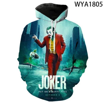 2020 Nov Modni Priložnostne Fant Dekle Otroci Joker 2 Tiskane 3D Hoodies Ulične Moški Ženske Otroci Sweatshirts Dolgimi Rokavi Jakno 130513