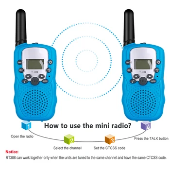 T388 8CH 22CH 2pcs Mini Walkie Talkie Otroci Radijske Postaje 0,5 W PMR PMR446 FRS UHF Prenosni radio Communicator Darilo za Otroka