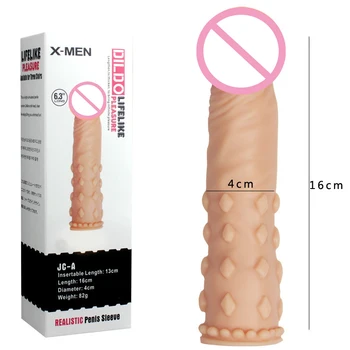 ManNuo Kondomi Sex igrača Za moške Silikonski Penis Širitve Penis Razširitev Rokavi Odraslih Intimnih Blaga za Večkratno uporabo Kondoma CockRing 13082