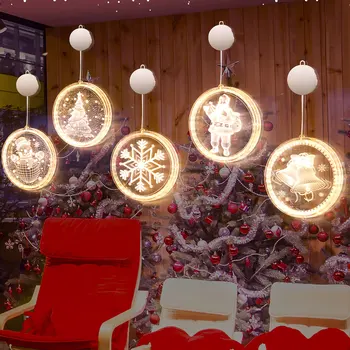 3D Viseče Luči Niz LED Lučka za Osvetlitev Dekoracijo Božič Luči za Dom Spalnica Soba Vesel Božič 2020 1317
