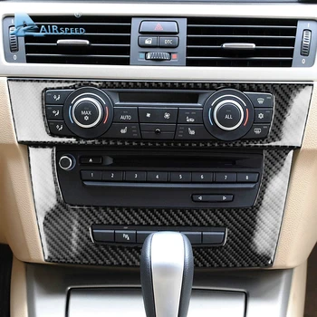 Hitrosti za BMW Serije 3 E90 E92 E93 Dodatki Notranjost Avtomobila Ogljikovih Vlaken klimatska Naprava CD Plošča Pokrov Trim Odlikovanja