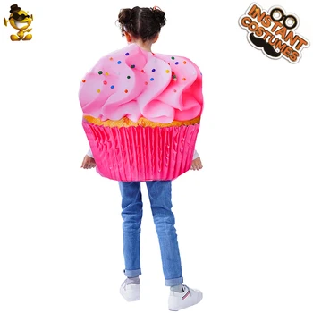 Dekle je Roza Sladoled Tunika pustna Pustni Kostum Vlogo Igrajo Rojstni dan Otrok Sladoled Kostum za Dekleta