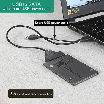 USB 3.0, da SATA 3 Podporo 2.5 / 3.5 palčni SSD HDD Trdi Disk, Napajalnik, Računalniški Kabel Pretvornik SATA Tipa C 22-Pin za PC HDTV