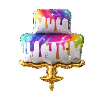 50pcs sredini Torto sladoled Baloni Happy Birthday Folija Balone Helija, Rojstni dan Temo Stranki Dekoracijo Otroci Igrače Zraka Globos 13416