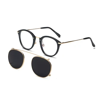 Kovinski Krog Steampunk Polarizirana Posnetek Na Sončna Očala Moški Ženske Modni Glasse Z Optična Očala Kovinski Okvir Recept Oči 134906