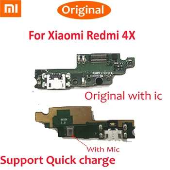 Originalno Polnjenje prek kabla USB Port Polnjenje Odbor Za Xiaomi Redmi 4X Dock Priključite na Priključek Z Mikrofonom flex kabel