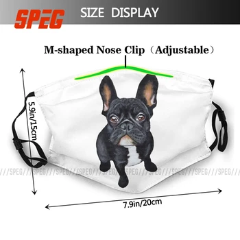 Francoski Buldog Pes Ljubimec Usta Masko Proti Meglica Dustproof Masko zaščitni Pokrov Respirator Usta Žarilna s Filtri