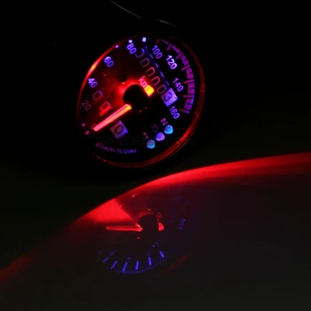 Univerzalno motorno kolo merilnik Hitrosti, Števec kilometrov 12V motorno kolo Dvojno Merilnik Hitrosti z LED Indikator za Merjenje motorno kolo