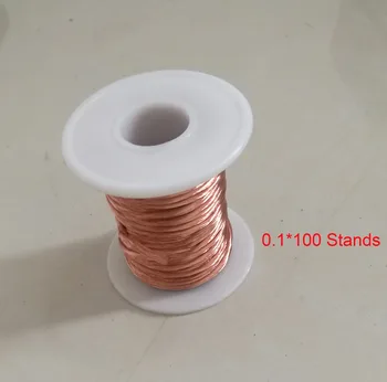 0,1 mm*100 Pramenov Poliuretan Lakiranih Bakrene Žice Multi-sklop žice Litz