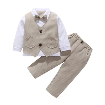 2020 Baby Obleko 2pcs Nastavite Otrok Prosti čas Oblačila Določa Baby Boy Oblačila, Gospod Obleko za Poroke Formalna Oblačila Obleke 14171