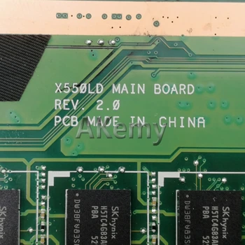 AK X550LA Prenosni računalnik z matično ploščo za ASUS X550LA X550LD X550LC Y581L A550L R510L Y583L Test original mainboard 4G RAM I7-4500U 142495