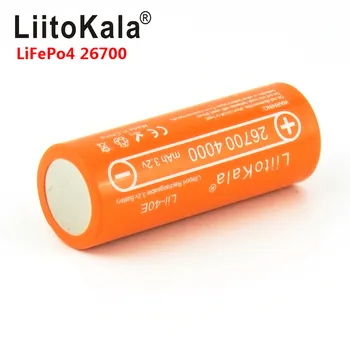 LiitoKala Lii-40E 3.2 V 26700 za ponovno polnjenje LiFePO4 baterija 4000 mah litij-celico za 24V e-kolo moč HID sončne svetlobe 26650 142517