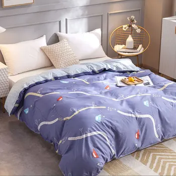 Skandinavski slog štiri-delni prijazen do kože odeja kritje neto rdeča postelja stanja študentskih spalnico tri-delna posteljnina