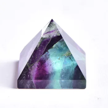 Naravni Kristal Piramida Fluorite Quartz Zdravilni Kamen Čakro, Reiki Kristalne Točka Energije Doma Dekor Ročno Obrt Gem Kamna 14283