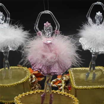 AHYONNIEX 1PC moda Akril tri-dimenzionalni balerina plesalka Obesek DIY Poroko ustvarjalno dekoracijo doma orodja Okraski