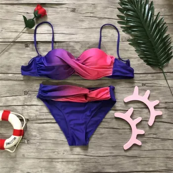 Novi Seksi Brazilske Bikini Push up Tanga Kopalke, Kopalke Ženske Biquinis Feminino Maillot Bain De Femme 2019, Plavanje Obleko