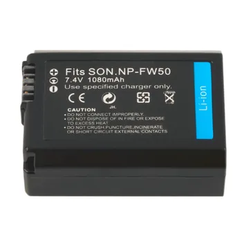 NP-FW50 NP FW50 7.4 V 1080mah Zamenjavo Baterije za Fotoaparat Sony NEX-7 NEX-5N NEX-5R NEX-F3 NEX-3D Alfa A6500 A6300 Li-Ion Celice