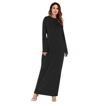 Dubaj Turški Muslimani Osnovne Abaya Obleka Ženske Kimono Caftan Hidžab Maxi Obleke Islamska Oblačila Maroški Tam Kaftan Haljo Elbise Jubah 146634
