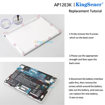 KingSener AP12E3K Laptop Baterija za Acer Aspire S7 S7-191 Ultrabook 11