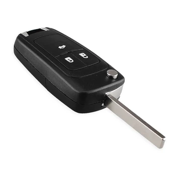 KEYECU brez ključa-Go Flip Daljinsko Avto Ključ S 3 Gumbi 433MHz ID46 Čip HU100 Rezilo - FOB za Chevrolet Cruze 2010 -, 13500217 14752
