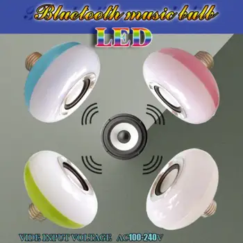 Mini Brezžična LED Glasba Žarnica Zvočnik Bar KTV Dar, Lučka za Prenosni Bluetooth 4.0 RGB Dom Avdio Zvočniški 148264