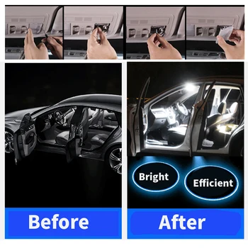 Za 2011-2017 Chrysler 200 Bel avto dodatki Canbus Napak LED Notranjosti Branje Svetlobe Svetlobni Kit Zemljevid Dome Licence Lučka 148354