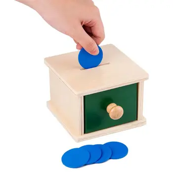 Dojenčka, Malčka, Lesene Kovanec Žogo Ujemanje Polje Montessori Orodja za Otroka, Otrok R7RB