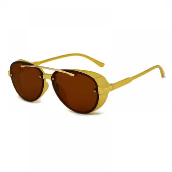 LongKeeper Klasičen Punk Sončna Očala Moške Blagovne Znamke Oblikovalec Letnik Kovinski Okvir Sončna Očala Moški Trendy Pilotni Eyeware Gafas De Sol