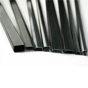 5pcsX50cm Vgrajeni črni pokrov aluminiuming profil U V W model linearne trakove matte black led stropni stenski bar svetlobe kanal 152003