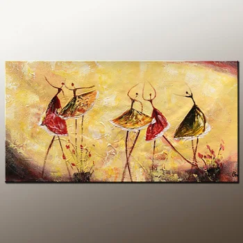 Povzetek Baletni Plesalec Oljna Slika Na Platnu Prenesenem Wall Art Slike Za Dnevni Sobi Doma Dekor Slike HandPainted