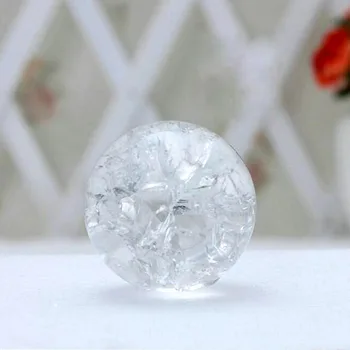 Kristalno Steklo Led Crack Žogo Quartz Marbles Magic Področju Fengshui Okraski Kamniti Vodnjak Bonsaj Doma Žogo Dekoracijo