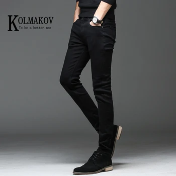 KOLMAKOV 2020 Nov Prihod Priložnostne Fit Slim Black Moške Jeans Klasična Moda Svinčnik Hlače Moški Velikost 27-36 152649