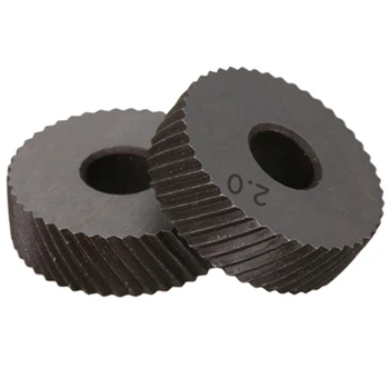 2PCS hitroreznega Jekla 0,6 mm/0,8 mm/1,0 mm/1,2 mm/1,5 mm/1,8 mm/2,0 mm Smola Orodje Ravne /Diagonalno Grobe Knurl Kolo Knurling Roller