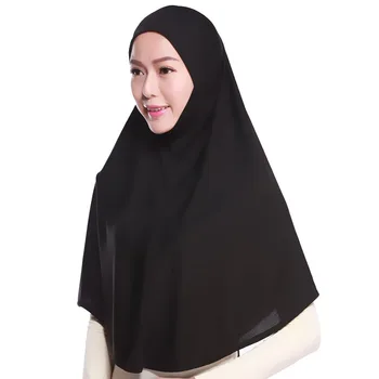 Muslimanske Ženske Hijabs Trdna Bonnet Femme Musulman Poliester Headscarf Islamske Kape za Ženske 153732